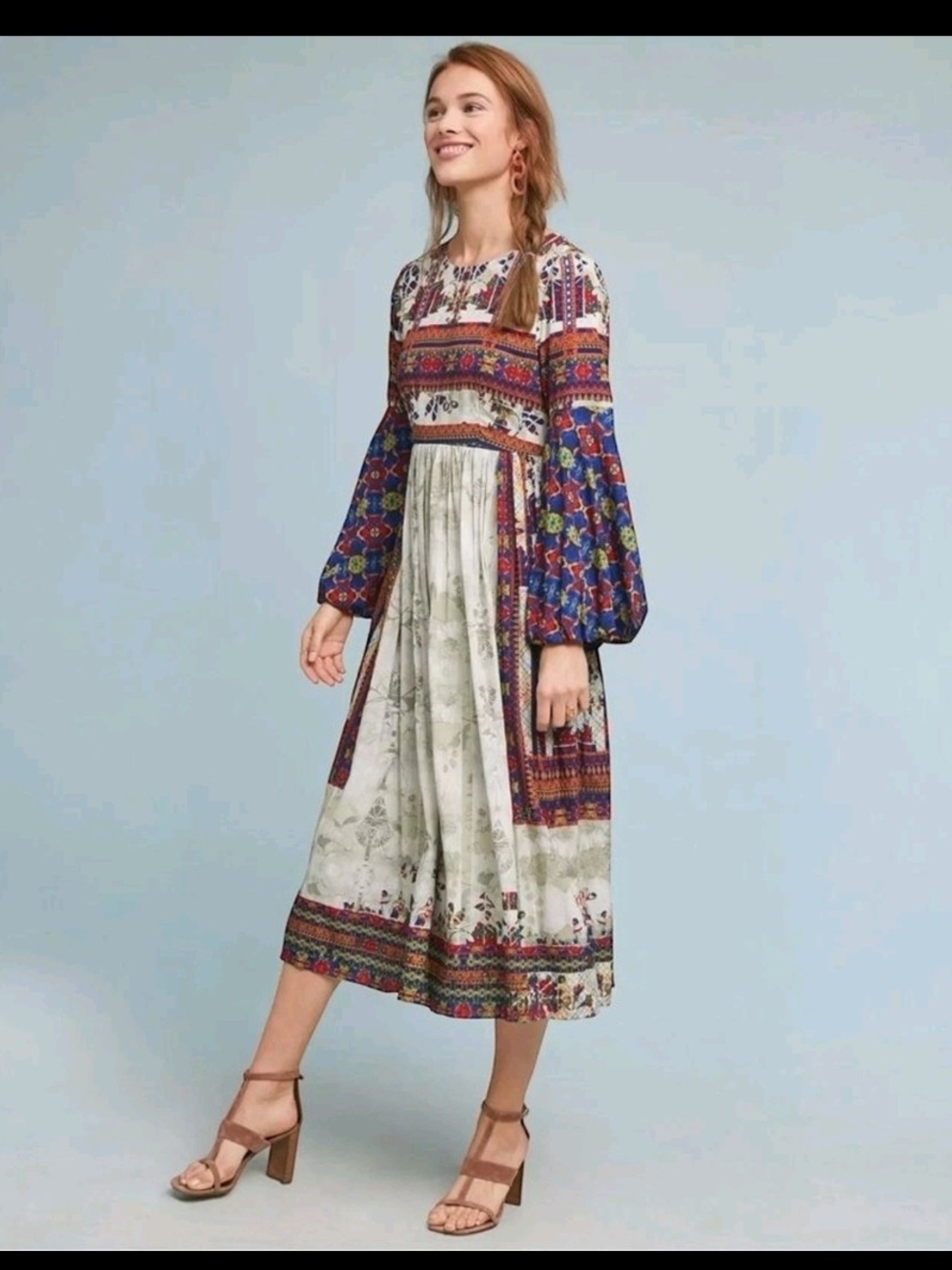 Anthropologie Bhanuni by Jyoti Sarah Beaded Midi Dress Small